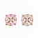 3 CTW Cushion Cut Morganite Solitaire Stud Earrings 18K
