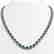 26.38 CTW Emerald & Diamond Halo Necklace 10K White