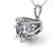 1 CTW VS/SI Cushion Diamond Necklace 14K White Gold