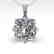 1 CTW VS/SI Cushion Diamond Necklace 14K White Gold - 2