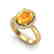 2.50 CTW Citrine And Micro Pave VS/SI Diamond Ring Halo - 2
