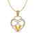 3 CTW Citrine & Micro Pave Designer Inspired Heart - 2