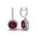 5.50 CTW Garnet & Micro Pave VS/SI Diamond Halo 18K - 2