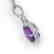 3 CTW Amethyst & Micro Pave Halo VS/SI Diamond Necklace - 2