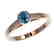 0.56 CTW Certified Intense Blue SI Diamond Solitaire - 2