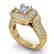 2.85 CTW Princess VS/SI Diamond Art Deco Micro Halo - 2