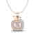 0.30 CTW VS/SI Diamond Micro Pave Halo Necklace 14K