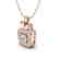 0.30 CTW VS/SI Diamond Micro Pave Halo Necklace 14K - 2