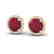 4 CTW Ruby & Halo VS/SI Diamond Micro Earrings