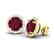 4 CTW Ruby & Halo VS/SI Diamond Micro Earrings - 2
