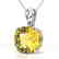 6 CTW Cushion Cut Citrine Designer Solitaire Necklace