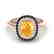 2.50 CTW Citrine With Black & Micro VS/SI Diamond Ring