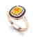 2.50 CTW Citrine With Black & Micro VS/SI Diamond Ring - 2