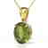 3 CTW Green Tourmaline Designer Solitaire Necklace 18K