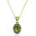 3 CTW Green Tourmaline Designer Solitaire Necklace 18K - 2