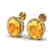 20 CTW Citrine & Micro Pave VS/SI Diamond Halo Earrings