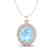 4 CTW Aquamarine & Micro Pave VS/SI Diamond Necklace
