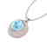 4 CTW Aquamarine & Micro Pave VS/SI Diamond Necklace - 2