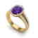 3 CTW Amethyst & Micro VS/SI Diamond Halo Solitaire - 2