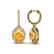 3.50 CTW Citrine & Micro Pave VS/SI Diamond Earrings - 2