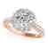 2.75 CTW Certified VS/SI Diamond Solitaire Halo Ring