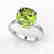 6 CTW Cushion Cut Peridot Designer Inspired Solitaire - 2