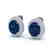9.20 CTW Sapphire & Micro Pave VS/SI Diamond Earrings