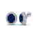 9.20 CTW Sapphire & Micro Pave VS/SI Diamond Earrings - 2