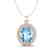 5 CTW Sky Blue Topaz & Micro Pave VS/SI Diamond