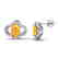 3.50 CTW Citrine & Micro Pave VS/SI Diamond Earrings - 2