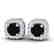 0.90 CTW Micro Pave Black & VS/SI Diamond Earrings