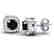 0.90 CTW Micro Pave Black & VS/SI Diamond Earrings - 2