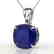 6 CTW Cushion Cut Sapphire Designer Solitaire Necklace