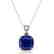 6 CTW Cushion Cut Sapphire Designer Solitaire Necklace - 2
