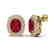 6.30 CTW Ruby & Micro Pave VS/SI Diamond Halo Earrings - 2