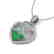 3 CTW Emerald & Micro Pave Designer Inspired Heart