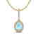 1.75 CTW Aquamarine & Micro VS/SI Diamond Necklace Halo