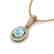 1.75 CTW Aquamarine & Micro VS/SI Diamond Necklace Halo - 2