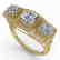 2 CTW VS/SI Cushion Cut Diamond Ring Art Deco 14K - 2