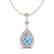 2.25 CTW Sky Blue Topaz & Micro Pave VS/SI Diamond - 2
