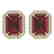 12 CTW Garnet And Micro Pave VS/SI Diamond Halo