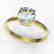 1.50 CTW Cushion Cut Aquamarine Solitaire Engagement - 2