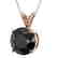 2.09 CTW Fancy Black VS Diamond Solitaire Necklace 10K - 2