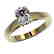 1.25 CTW Certified VS/SI Quality Oval Diamond Solitaire - 2