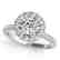 1.5 CTW Certified VS/SI Diamond Solitaire Halo Ring 14K