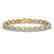 10.76 CTW Sky Topaz & Diamond Halo Bracelet 10K Yellow