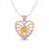 3 CTW Citrine With Micro Pave VS/SI Diamond Heart