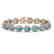 16.59 CTW Swiss Topaz & Diamond Halo Bracelet 10K Rose