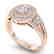 1.50 CTW Certified VS/SI Diamond Art Deco 3 Stone Halo - 2