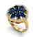 4 CTW Sapphire & VS/SI Diamond Cluster Designer Halo